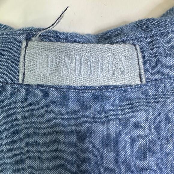 CP Shades Chambray Cotton Dress Size Small - Picture 3 of 8